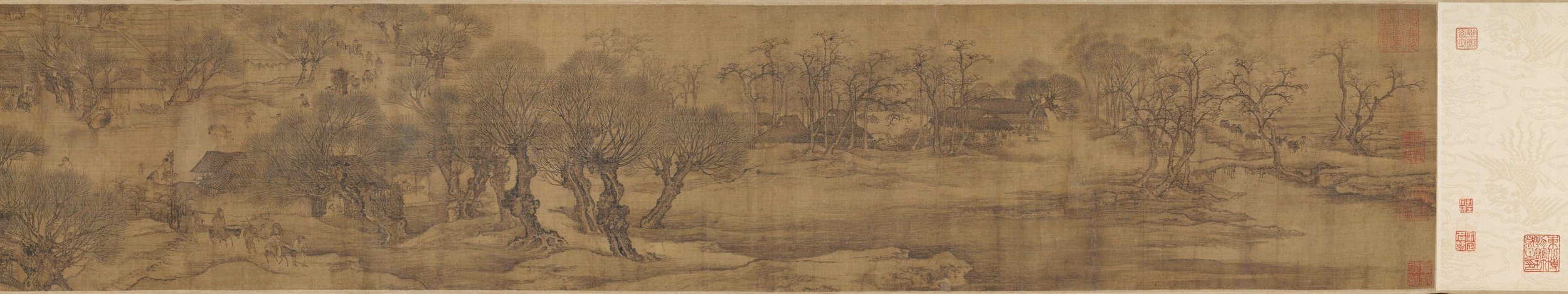 Along the River During the Qingming Festival — The Outskirts · Willows and a Pack Train