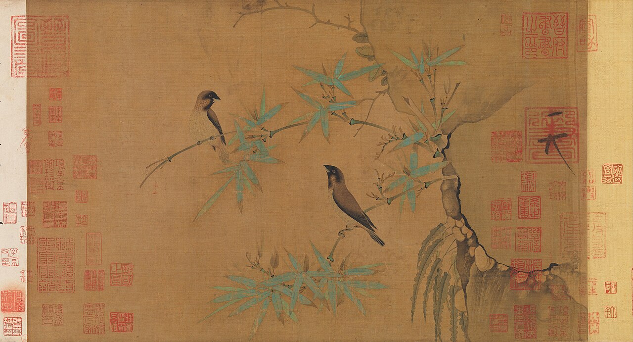 Finches and Bamboo